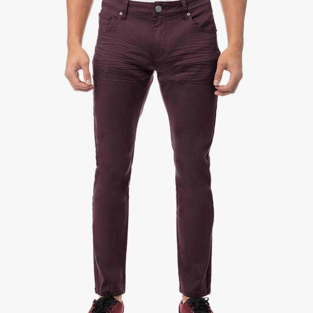 X-ray burgundy, jeans